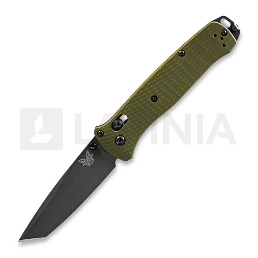 Nóż składany Benchmade Bailout CPM M4 Tungsten Gray Cerakote, woodland green aluminum 537GY-1