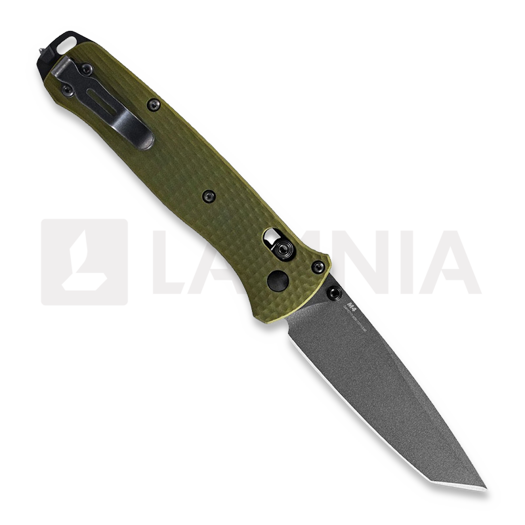 Складний ніж Benchmade Bailout CPM M4 Tungsten Gray Cerakote, woodland green aluminum 537GY-1