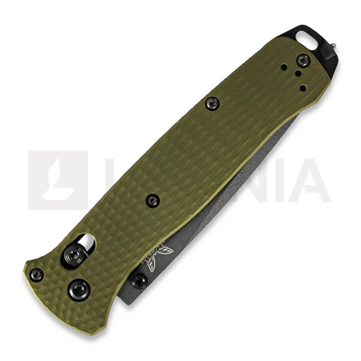 Zav&iacute;rac&iacute; nůž Benchmade Bailout CPM M4 Tungsten Gray Cerakote, woodland green aluminum 537GY-1