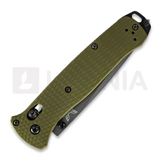 Coltello pieghevole Benchmade Bailout CPM M4 Tungsten Gray Cerakote, woodland green aluminum 537GY-1