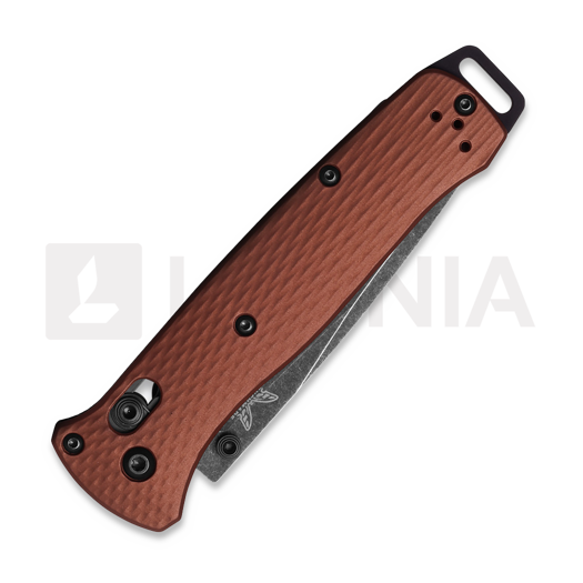 Benchmade Bailout MagnaCut Battlewash DLC folding knife, burnt copper aluminum 537BK-07