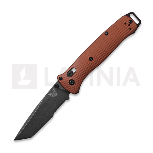 Складний ніж Benchmade Bailout MagnaCut Battlewash DLC, burnt copper aluminum, зубчатий 537SBK-07