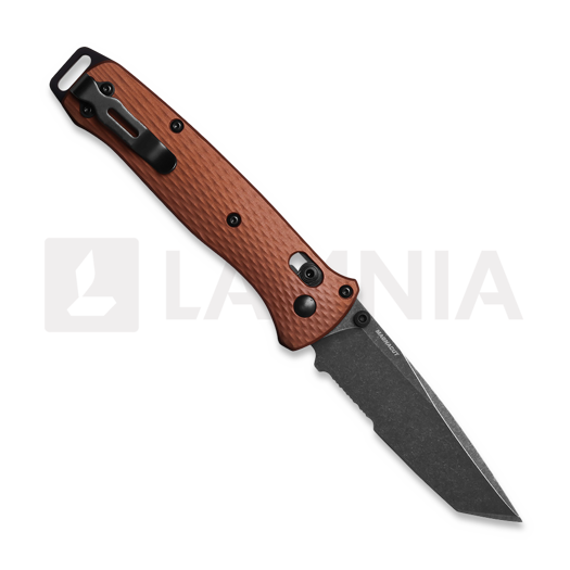 Benchmade Bailout MagnaCut Battlewash DLC sulankstomas peilis, burnt copper aluminum, dantytas 537SBK-07