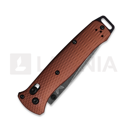 Coltello pieghevole Benchmade Bailout MagnaCut Battlewash DLC, burnt copper aluminum, dentatura lama 537SBK-07