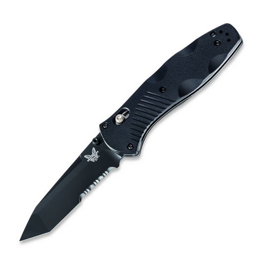 Navalha Benchmade Barrage Tanto 154CM Black Cerakote, black valox, faca serrilhada 583SBK