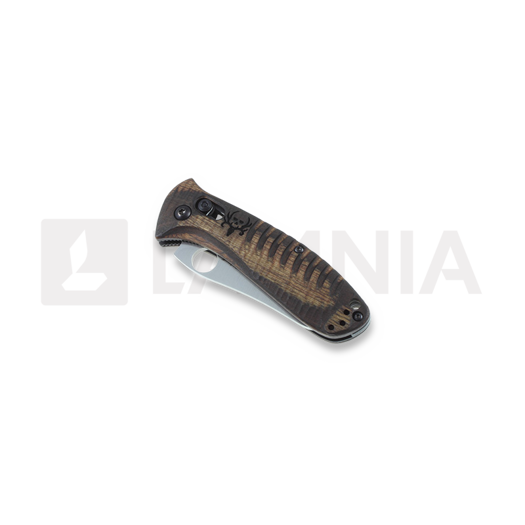 Coltello pieghevole Benchmade Bone Collector Mini Folder, wood 15030-2