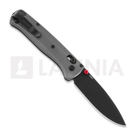 Benchmade Bugout M390 Black Cerakote sulankstomas peilis, grey sunburst aluminum 535BK-4