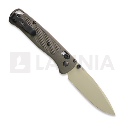 Benchmade Bugout S30V Desert Verde Cerakote sulankstomas peilis, deep olive grivory 535TN-11