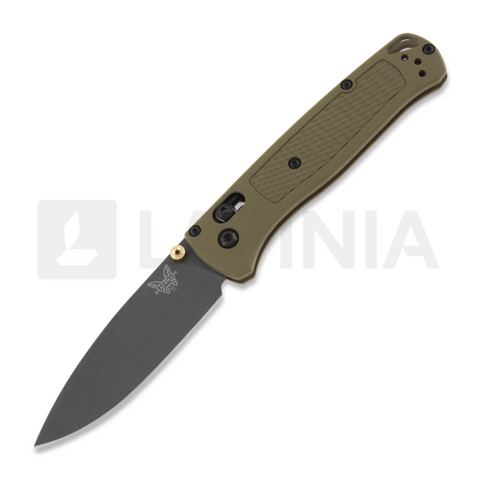 Benchmade Bugout S30V Tactical Grey Cerakote folding knife, ranger green grivory 535GRY-1