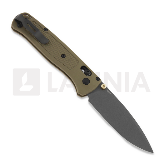 Benchmade Bugout S30V Tactical Grey Cerakote folding knife, ranger green grivory 535GRY-1