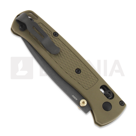 Benchmade Bugout S30V Tactical Grey Cerakote folding knife, ranger green grivory 535GRY-1