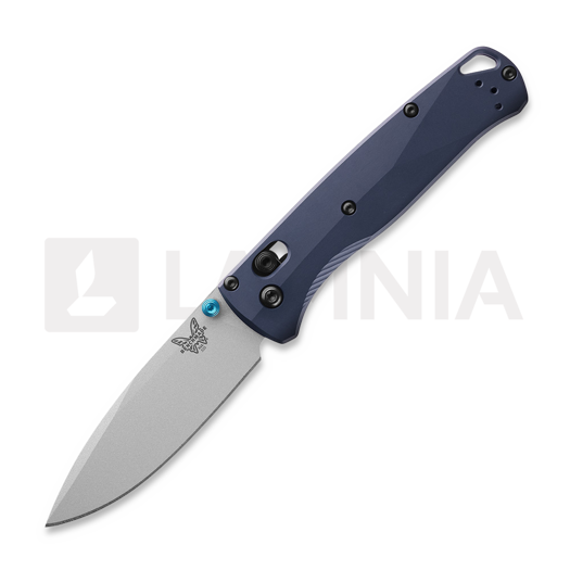 Benchmade Bugout S90V Crushed Silver Cerakote foldekniv, crater blue grivory 535SL-13