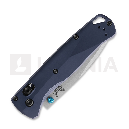 Benchmade Bugout S90V Crushed Silver Cerakote foldekniv, crater blue grivory 535SL-13
