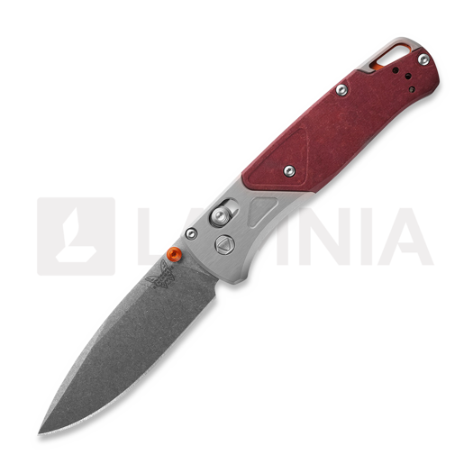 Benchmade Bugout S90V Stonewash 접이식 나이프, Richlite Redstone 535-09