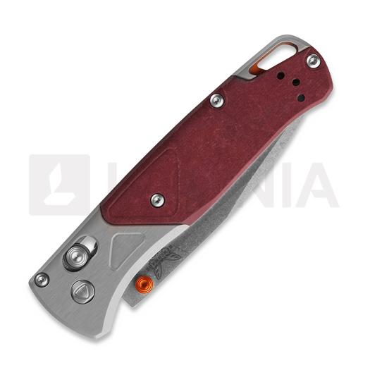 Benchmade Bugout S90V Stonewash k&auml;&auml;nt&ouml;veitsi, Richlite Redstone 535-09
