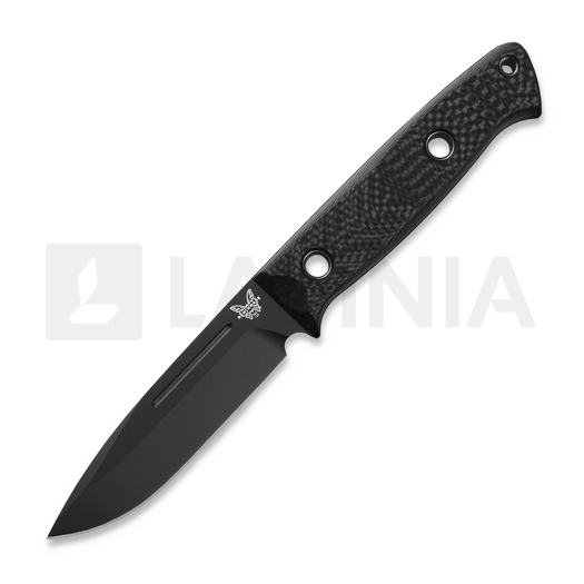 Benchmade Bushcrafter Cru-Wear puukko, Black Cerakote, Carbon Fiber 163BK