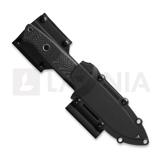 Benchmade Bushcrafter Cru-Wear puukko, Black Cerakote, Carbon Fiber 163BK