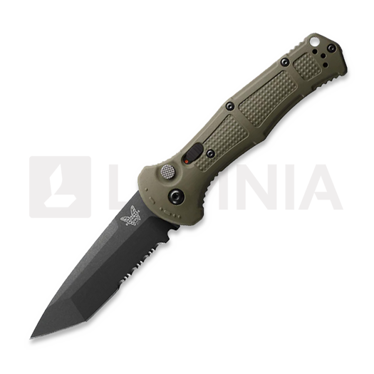 Skladací nôž Benchmade Claymore Tanto, zelená, zúbkovaný 9071SBK-1