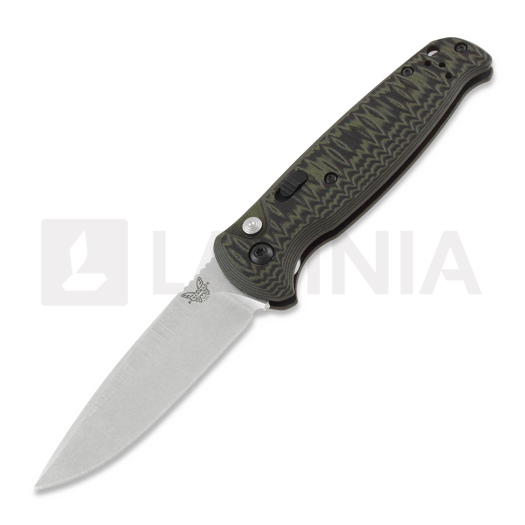 Benchmade CLA 154CM Satin folding knife, green/black G10 4300-1