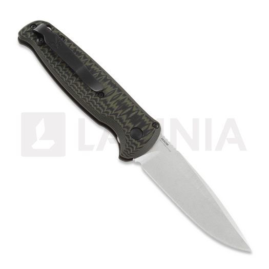 Benchmade CLA 154CM Satin sulankstomas peilis, green/black G10 4300-1