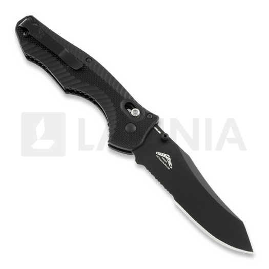 Benchmade Contego sulankstomas peilis, juoda, dantytas 810SBK