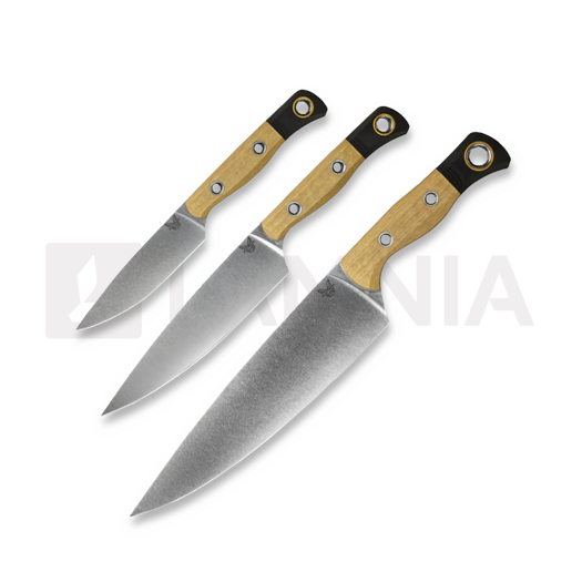 Benchmade Culinary 3 Piece Set Kitchen knife set, Stonewashed, Richlite 4000-02