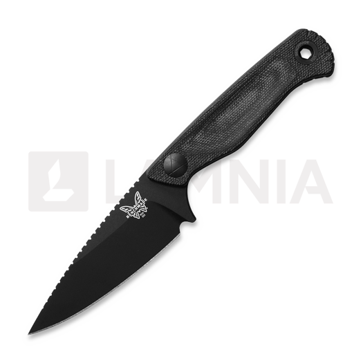 Benchmade Dacian Magnacut Black Cerakote ナイフ, black canvas micarta, molded sheath 203BK-02