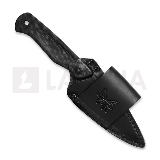 Benchmade Dacian Magnacut Black Cerakote veitsi, black canvas micarta, molded sheath 203BK-02