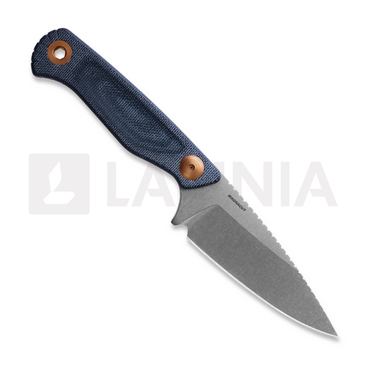 Benchmade Dacian Magnacut Satin knife, blue denim micarta, molded sheath 203