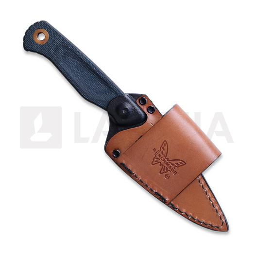 Benchmade Dacian Magnacut Satin veitsi, blue denim micarta, molded sheath 203