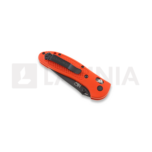 Benchmade Griptilian k&auml;&auml;nt&ouml;veitsi, tappi, musta, oranssi, combo ter&auml; 551SBK-ORG