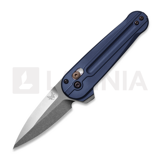 Benchmade Lowden M390 Crater Blue Aluminum folding knife 491