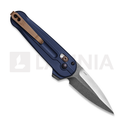 Couteau pliant Benchmade Lowden M390 Crater Blue Aluminum 491