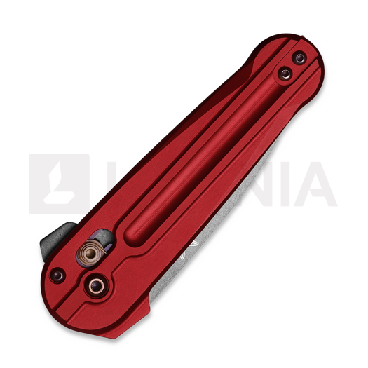 Coltello pieghevole Benchmade Lowden M390 Grey Cerakote, Phoenix Red Aluminum 491GY-01