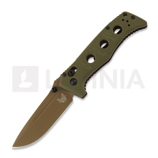 Couteau pliant Benchmade Mini Adamas CruWear Flat Earth, vert 273FE-2