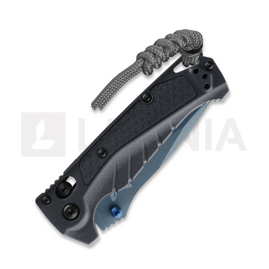 Benchmade Mini Adira Blue Titanium Cerakote k&auml;&auml;nt&ouml;veitsi, tempest grey grivory 18065BT-01