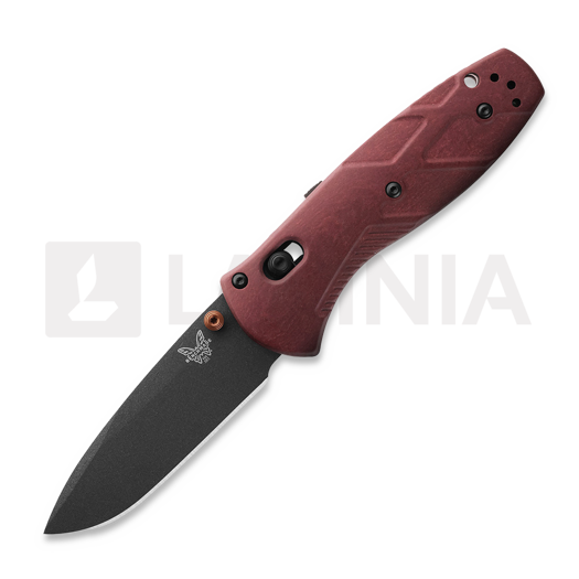 Benchmade Mini Barrage S30V Black Cerakote foldekniv, Redstone Richlite 585BK-04