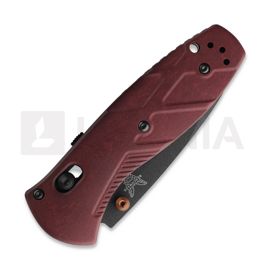 Coltello pieghevole Benchmade Mini Barrage S30V Black Cerakote, Redstone Richlite 585BK-04