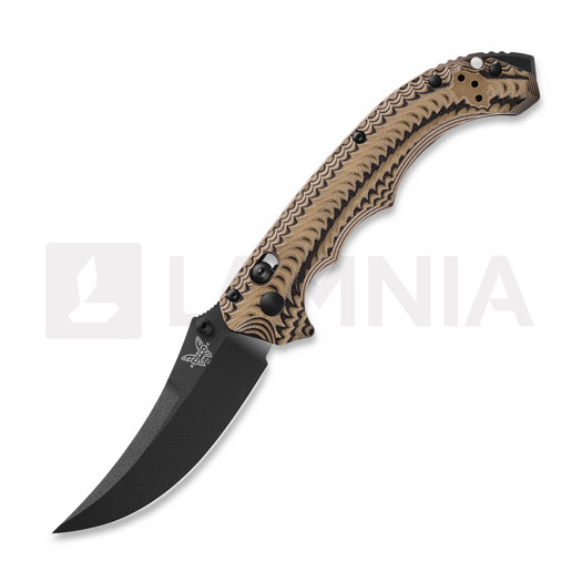 Benchmade Mini Bedlam Cobalt Black Cerakote 접이식 나이프, Camo G10 865BK-01