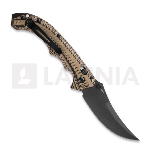 Benchmade Mini Bedlam Cobalt Black Cerakote sulankstomas peilis, Camo G10 865BK-01