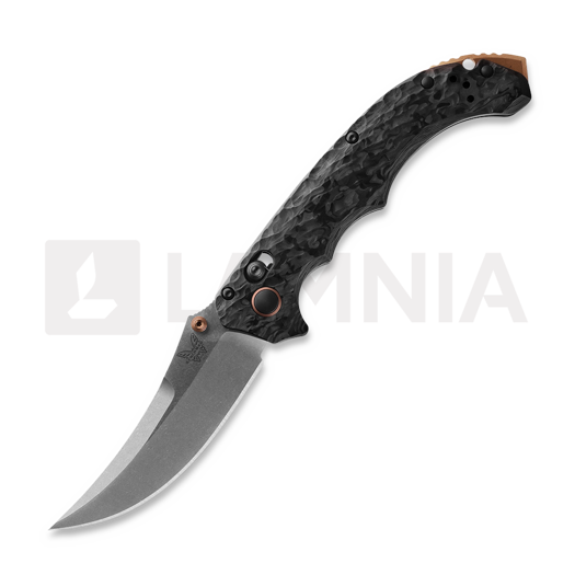 Benchmade Mini Bedlam Stonewash 접이식 나이프, Carbon Fiber 865-02