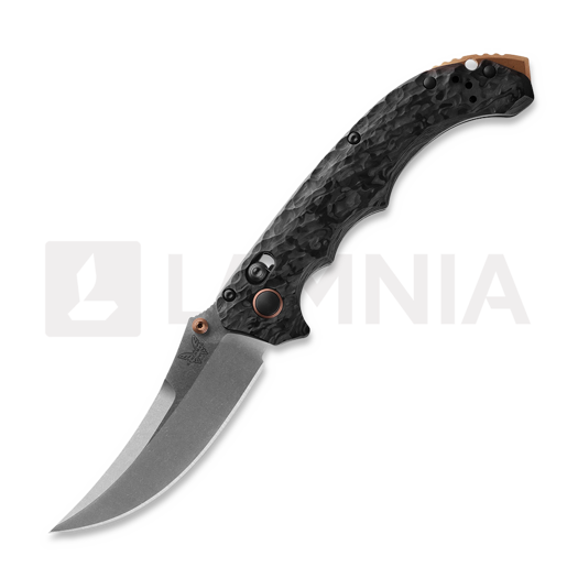 Benchmade Mini Bedlam Stonewash 접이식 나이프, Carbon Fiber 865-02