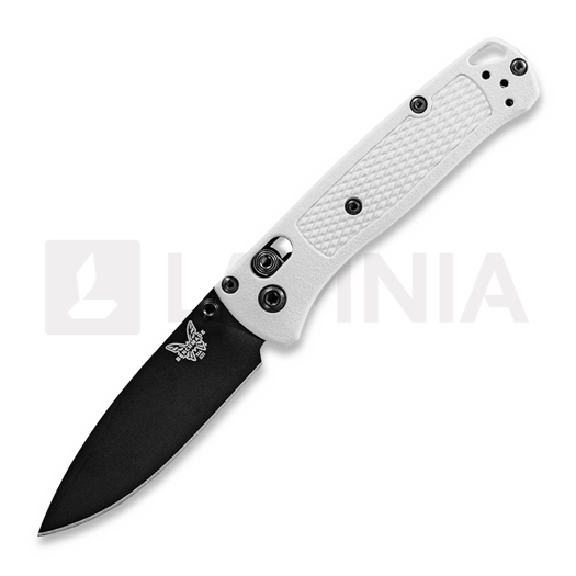 Saliekams nazis Benchmade Mini Bugout S30V Black Cerakote, white grivory 533BK-1