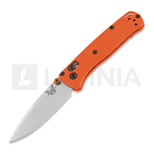 Skladací nôž Benchmade Mini Bugout S30V Stonewash, orange grivory 533
