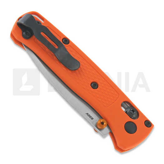 Benchmade Mini Bugout S30V Stonewash sulankstomas peilis, orange grivory 533