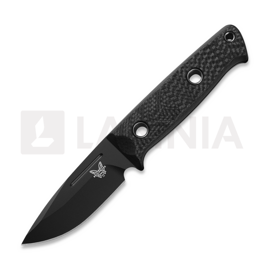 Benchmade Mini Bushcrafter Cru-Wear kniv, Black Cerakote, Carbon Fiber 165BK
