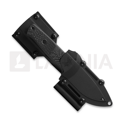 Benchmade Mini Bushcrafter Cru-Wear puukko, Black Cerakote, Carbon Fiber 165BK