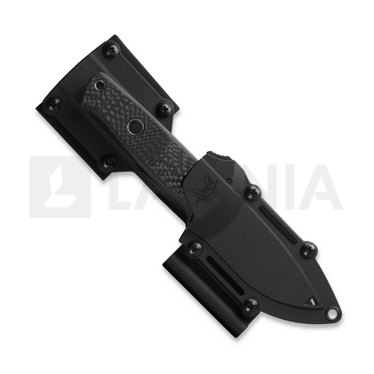 Benchmade Mini Bushcrafter Cru-Wear peilis, Black Cerakote, Carbon Fiber 165BK