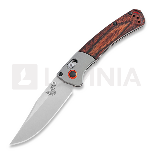 Benchmade Mini Crooked River Stabilized Wood folding knife 15085-2
