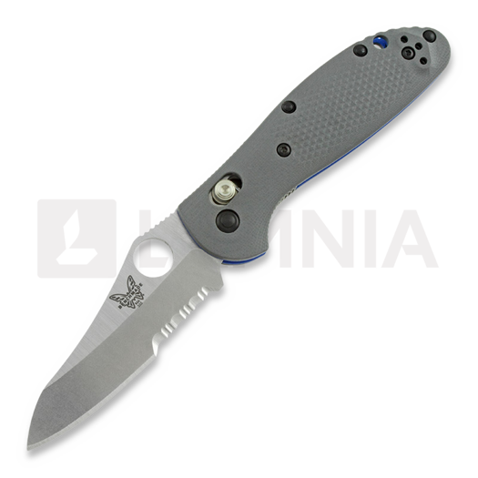 Nóż składany Benchmade Mini-Griptilian G10, otwór, ząbkowane ostrze 555S-1